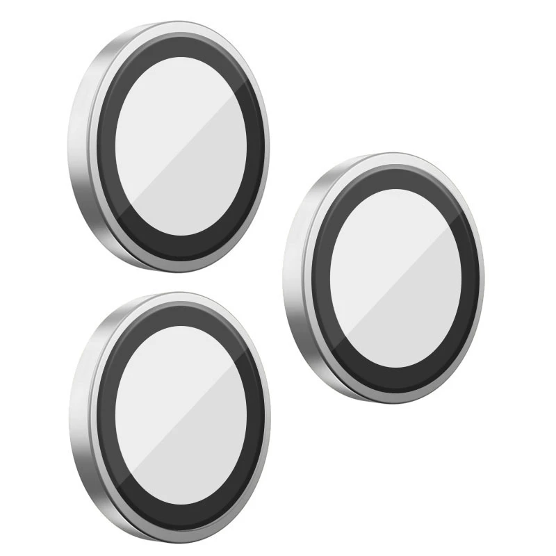 Защитное стекло BlueO Metal на камеру для Apple iPhone 16 Pro / 16 Pro Max / 15 Pro / 15 Pro Max, Серебряный / Silver, Закаленное стекло, купить оптом с доставкой