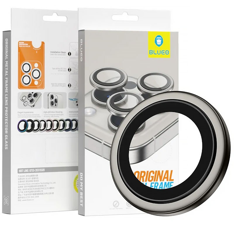 Захисне скло BlueO Metal на камеру для Apple iPhone 16 Pro / 16 Pro Max / 15 Pro / 15 Pro Max на малюнкі №4