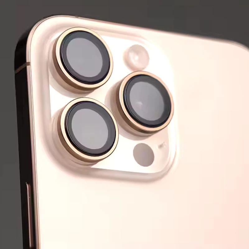 Защитное стекло BlueO Metal на камеру для Apple iPhone 16 Pro / 16 Pro Max / 15 Pro / 15 Pro Max, Золотой / Gold Titanium 2, Закаленное стекло, купить оптом с доставкой