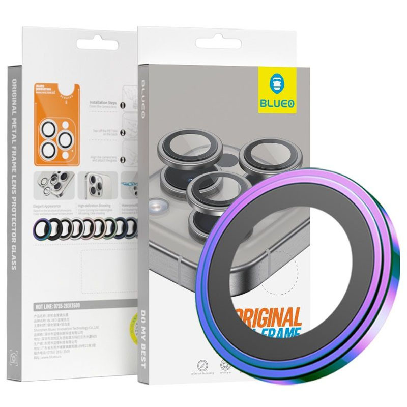 Захисне скло BlueO Metal на камеру для Apple iPhone 16 Pro / 16 Pro Max / 15 Pro / 15 Pro Max на малюнкі №2