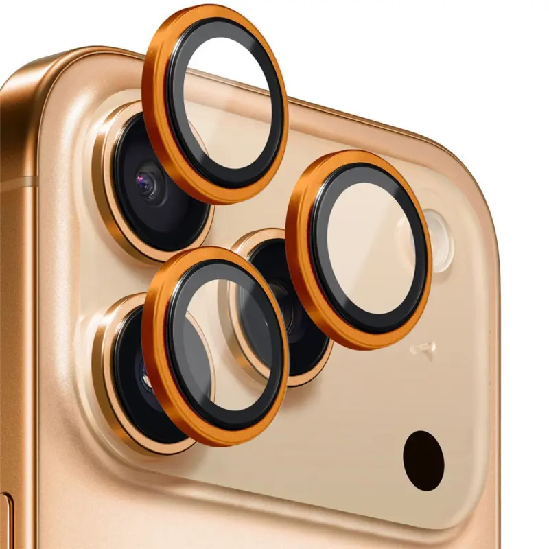 Защитное стекло BlueO Metal на камеру для Apple iPhone 17 Pro / 17 Pro Max, Оранжевый / Orange, Закаленное стекло, купить оптом с доставкой