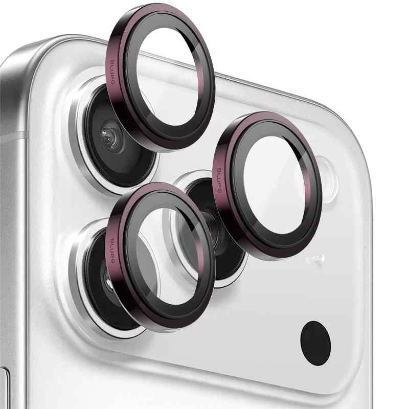 Защитное стекло BlueO Metal на камеру для Apple iPhone 18 Pro / 18 Pro Max, Бордовый / Deep Cherry, Закаленное стекло, купить оптом с доставкой