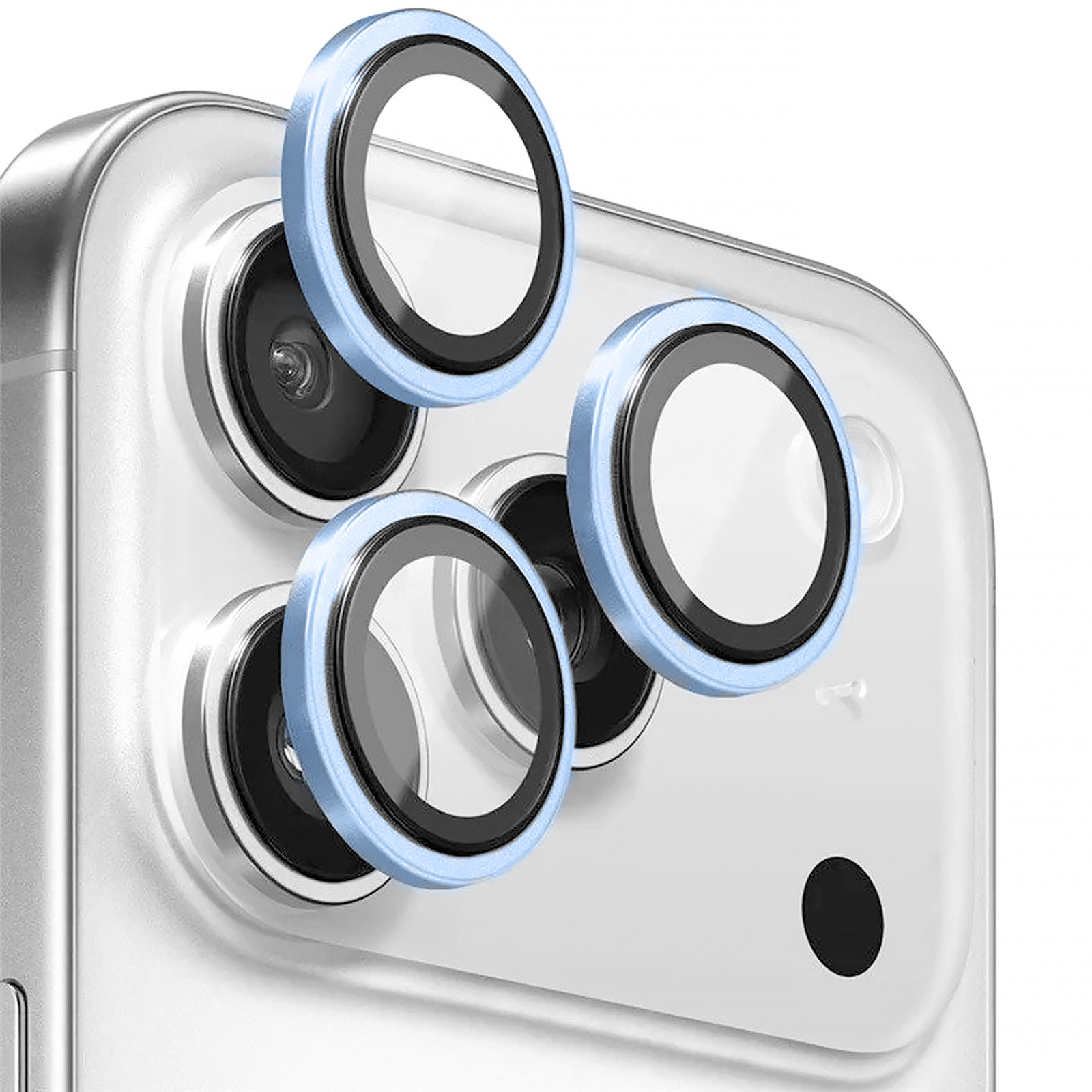Защитное стекло BlueO Metal на камеру для Apple iPhone 18 Pro / 18 Pro Max, Голубой / Sky Blue, Закаленное стекло, купить оптом с доставкой