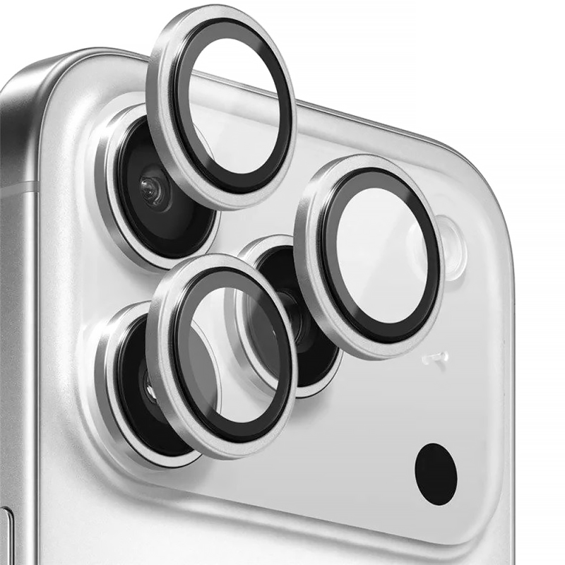 Защитное стекло BlueO Metal на камеру для Apple iPhone 18 Pro / 18 Pro Max, Серебряный / Silver, Закаленное стекло, купить оптом с доставкой