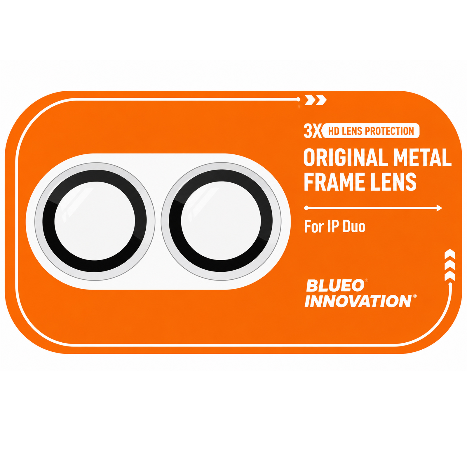 Защитное стекло BlueO Metal на камеру для Apple iPhone Duo (5.4/7.6"), Серебряный / Silver 1, Закаленное стекло, купить оптом с доставкой
