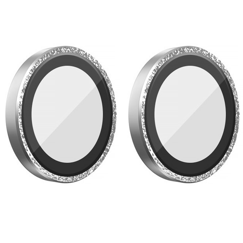 Защитное стекло BlueO Metal на камеру для Apple iPhone Duo (5.4/7.6"), Серебряный / Silver Diamond, Закаленное стекло, купить оптом с доставкой