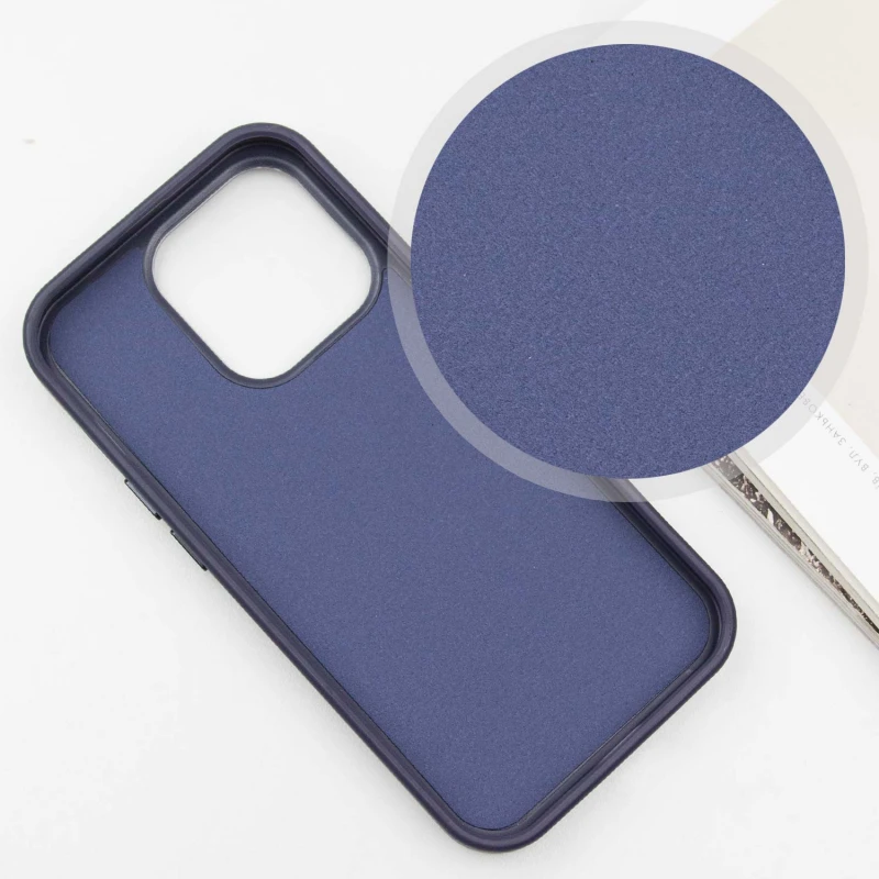 Шкіряний чохол SnapCase with MagSafe для Apple iPhone 15 Pro (6.1"), Dark Blue 3, Штучна шкіра, купити оптом з доставкою