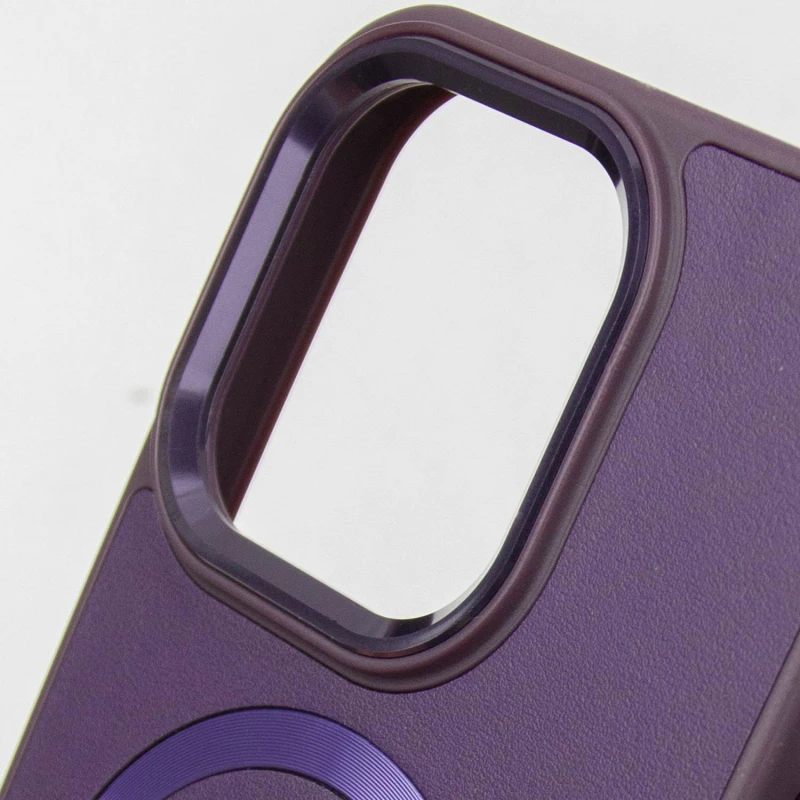 Шкіряний чохол SnapCase with MagSafe для Apple iPhone 15 Pro (6.1"), Dark Purple 5, Штучна шкіра, купити оптом з доставкою