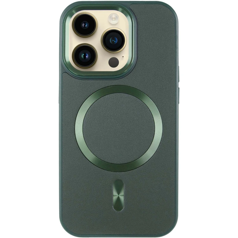 Шкіряний чохол SnapCase with MagSafe для Apple iPhone 15 Pro (6.1"), Green 1, Штучна шкіра, купити оптом з доставкою