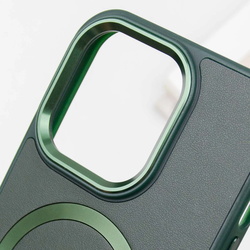Шкіряний чохол SnapCase with MagSafe для Apple iPhone 15 Pro (6.1"), Green 5, Штучна шкіра, купити оптом з доставкою