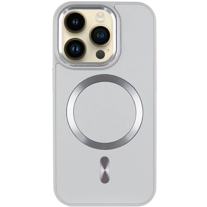 Шкіряний чохол SnapCase with MagSafe для Apple iPhone 15 Pro (6.1"), Grey 1, Штучна шкіра, купити оптом з доставкою