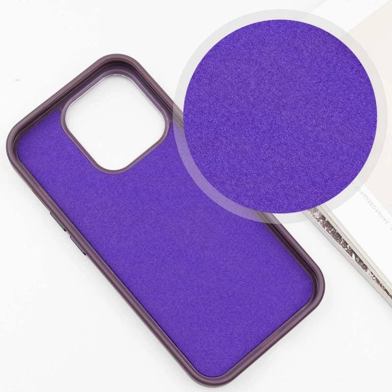 Шкіряний чохол SnapCase with MagSafe для Apple iPhone 15 Pro Max (6.7"), Dark Purple 3, Штучна шкіра, купити оптом з доставкою