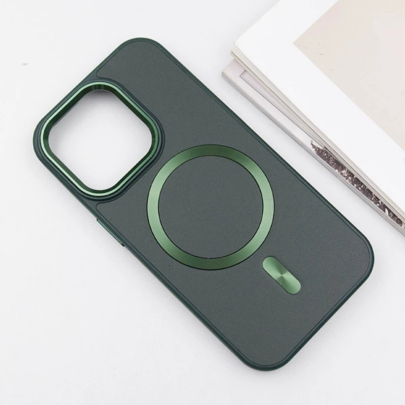 Шкіряний чохол SnapCase with MagSafe для Apple iPhone 15 Pro Max (6.7"), Green 2, Штучна шкіра, купити оптом з доставкою