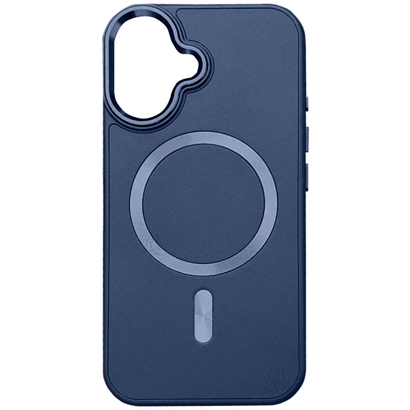 Кожаный чехол SnapCase with MagSafe для Apple iPhone 16 (6.1"), Dark Blue, Искусственная кожа, купить оптом с доставкой