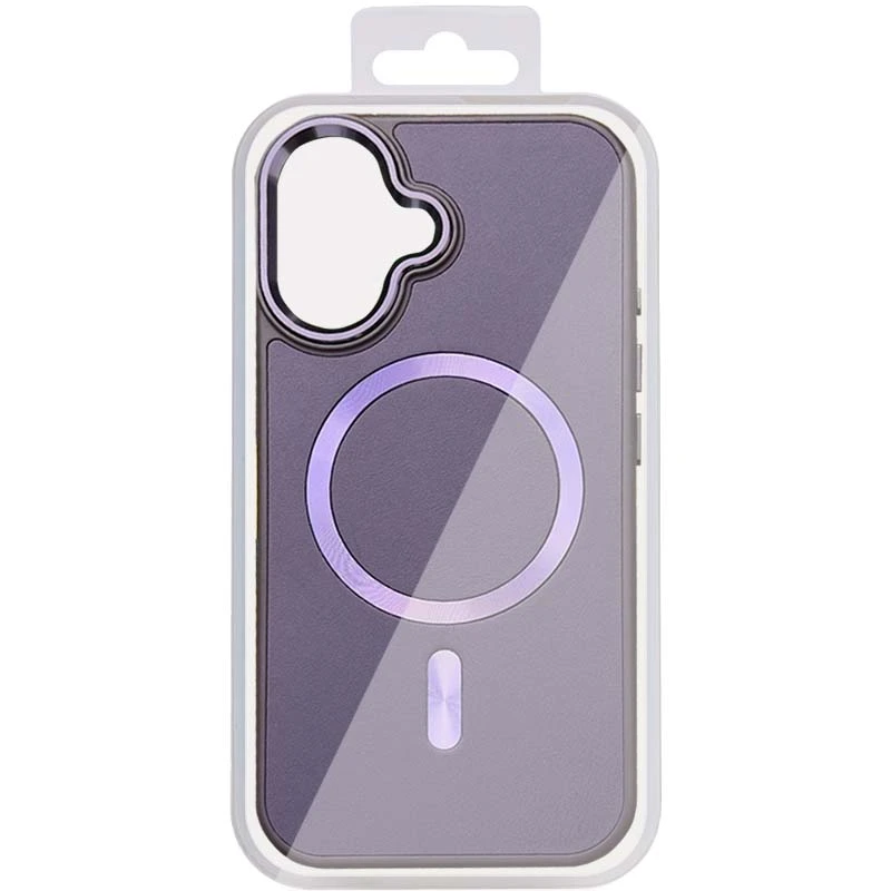 Кожаный чехол SnapCase with MagSafe для Apple iPhone 16 (6.1"), Dark Purple 2, Искусственная кожа, купить оптом с доставкой