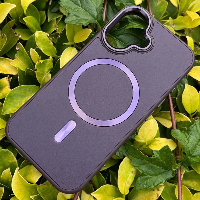 Кожаный чехол SnapCase with MagSafe для Apple iPhone 16 (6.1"), Dark Purple 3, Искусственная кожа, купить оптом с доставкой