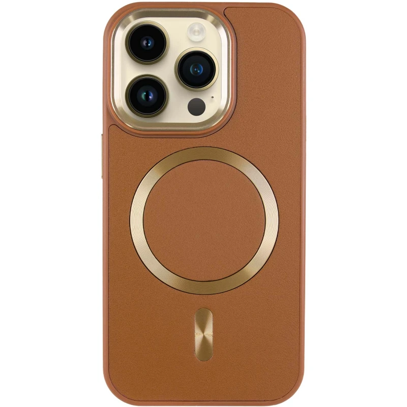 Шкіряний чохол SnapCase with MagSafe для Apple iPhone 16 Pro (6.3"), Brown, Штучна шкіра, купити оптом з доставкою