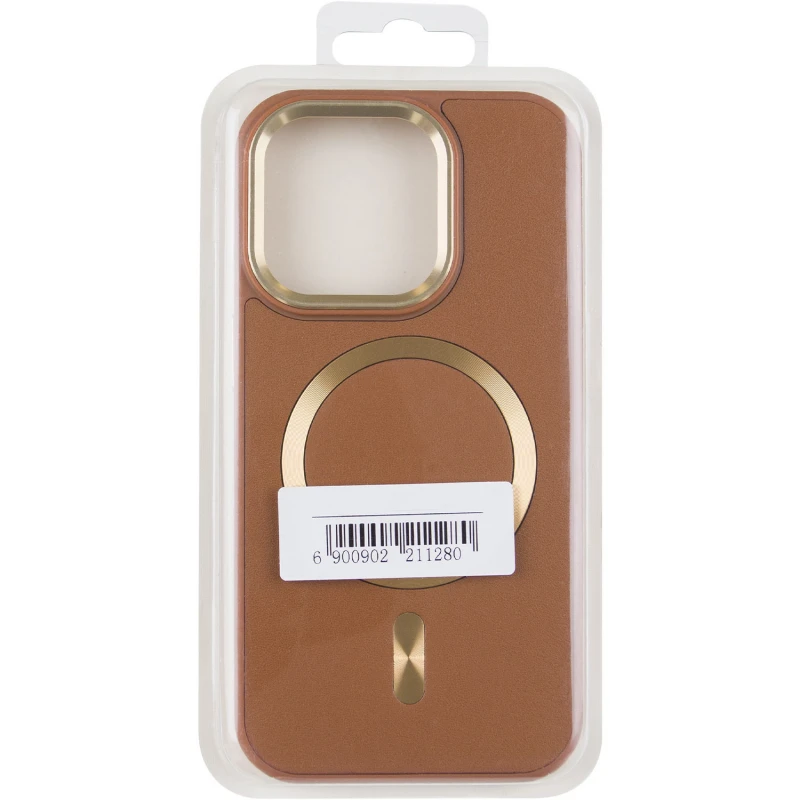 Шкіряний чохол SnapCase with MagSafe для Apple iPhone 16 Pro (6.3"), Brown 1, Штучна шкіра, купити оптом з доставкою