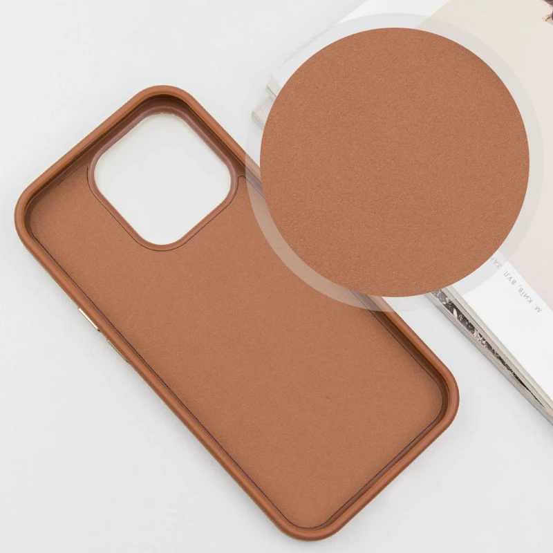 Шкіряний чохол SnapCase with MagSafe для Apple iPhone 16 Pro (6.3"), Brown 3, Штучна шкіра, купити оптом з доставкою
