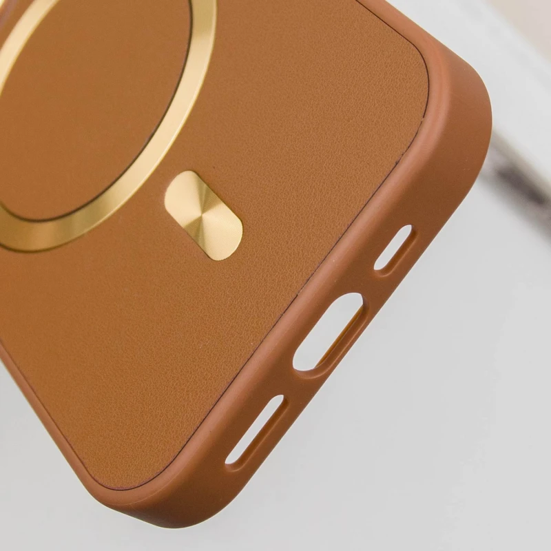 Шкіряний чохол SnapCase with MagSafe для Apple iPhone 16 Pro (6.3"), Brown 4, Штучна шкіра, купити оптом з доставкою