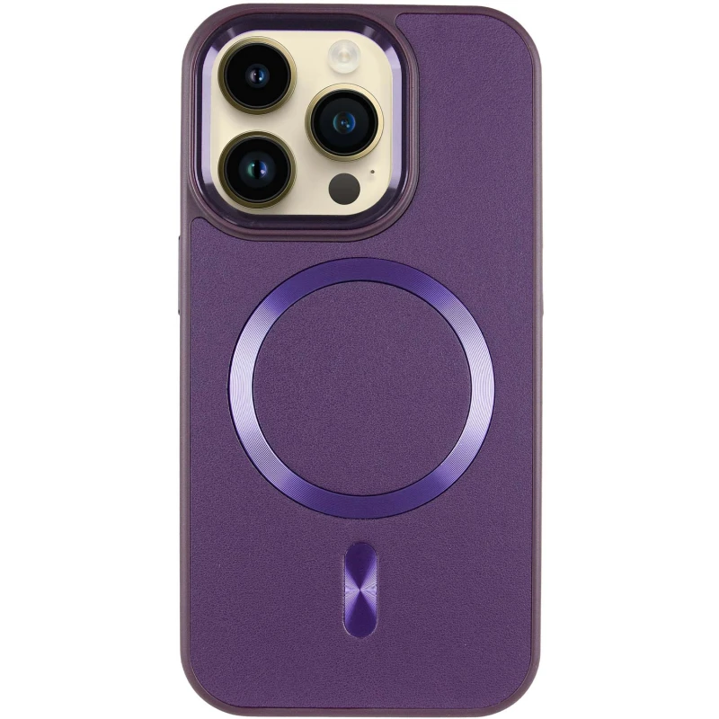 Шкіряний чохол SnapCase with MagSafe для Apple iPhone 16 Pro Max (6.9"), Dark Purple, Штучна шкіра, купити оптом з доставкою