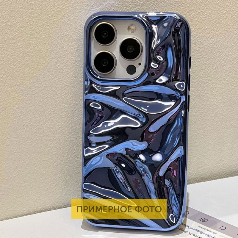 Зеркальный чехол TPU Sea для Apple iPhone 15 (6.1) | 3D волны на картинке №3
