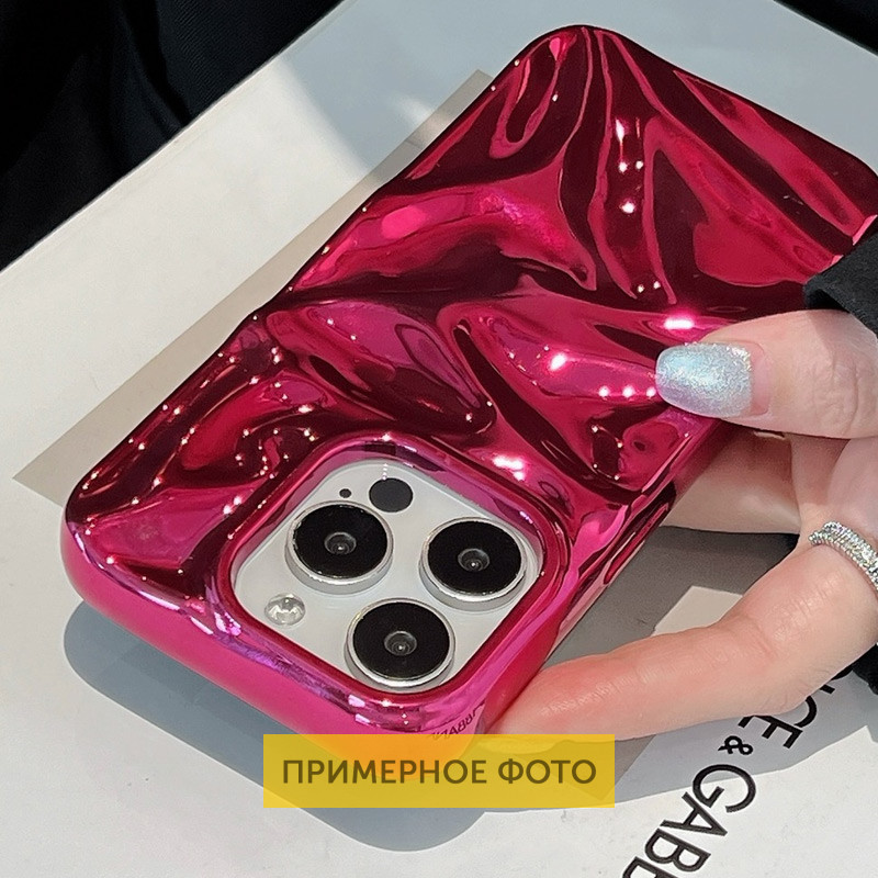 Зеркальный чехол TPU Sea для Apple iPhone 15 (6.1) | 3D волны на картинке №6