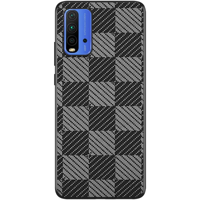 Стильный чехол TPU+PC Grid для Xiaomi Redmi Note 9 4G / Redmi 9 Power / Redmi 9T | Fashion Case на картинке №1
