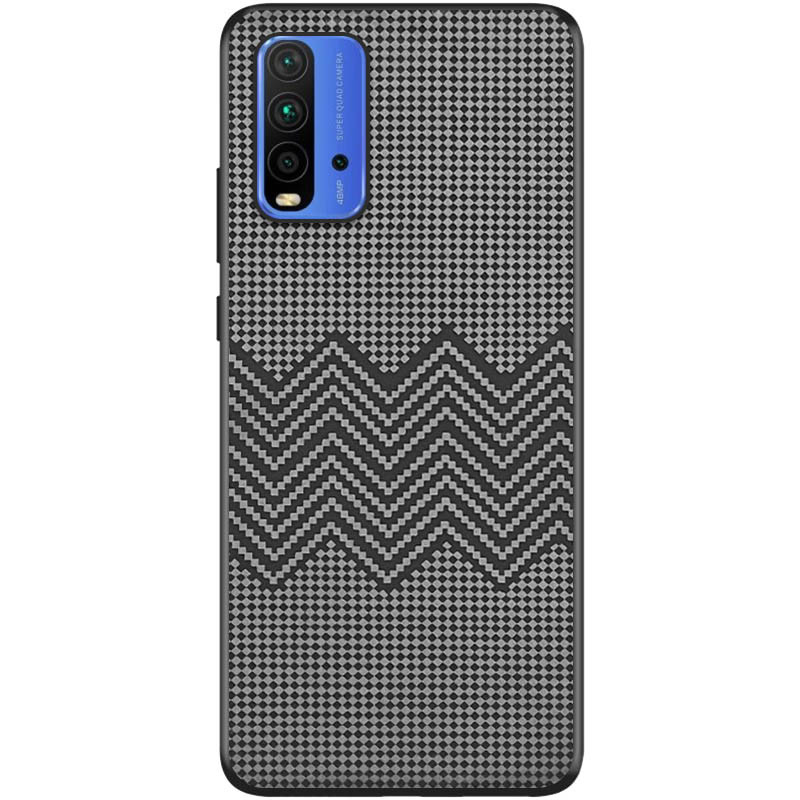 Стильный чехол TPU+PC Grid для Xiaomi Redmi Note 9 4G / Redmi 9 Power / Redmi 9T | Fashion Case на картинке №1