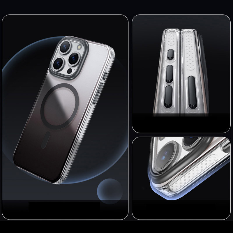 Градиентный прозрачный чехол Shadow with MagSafe для Apple iPhone 14 Pro (6.1) | TPU+PC на картинке №2