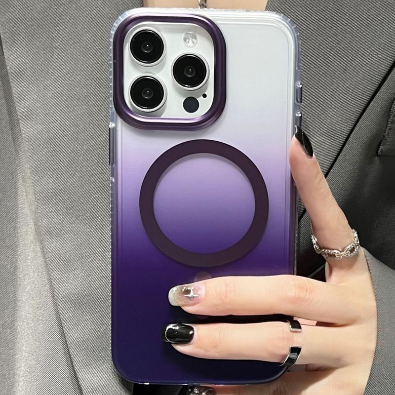 Градиентный прозрачный чехол Shadow with MagSafe для Apple iPhone 14 Pro (6.1) | TPU+PC на картинке №2