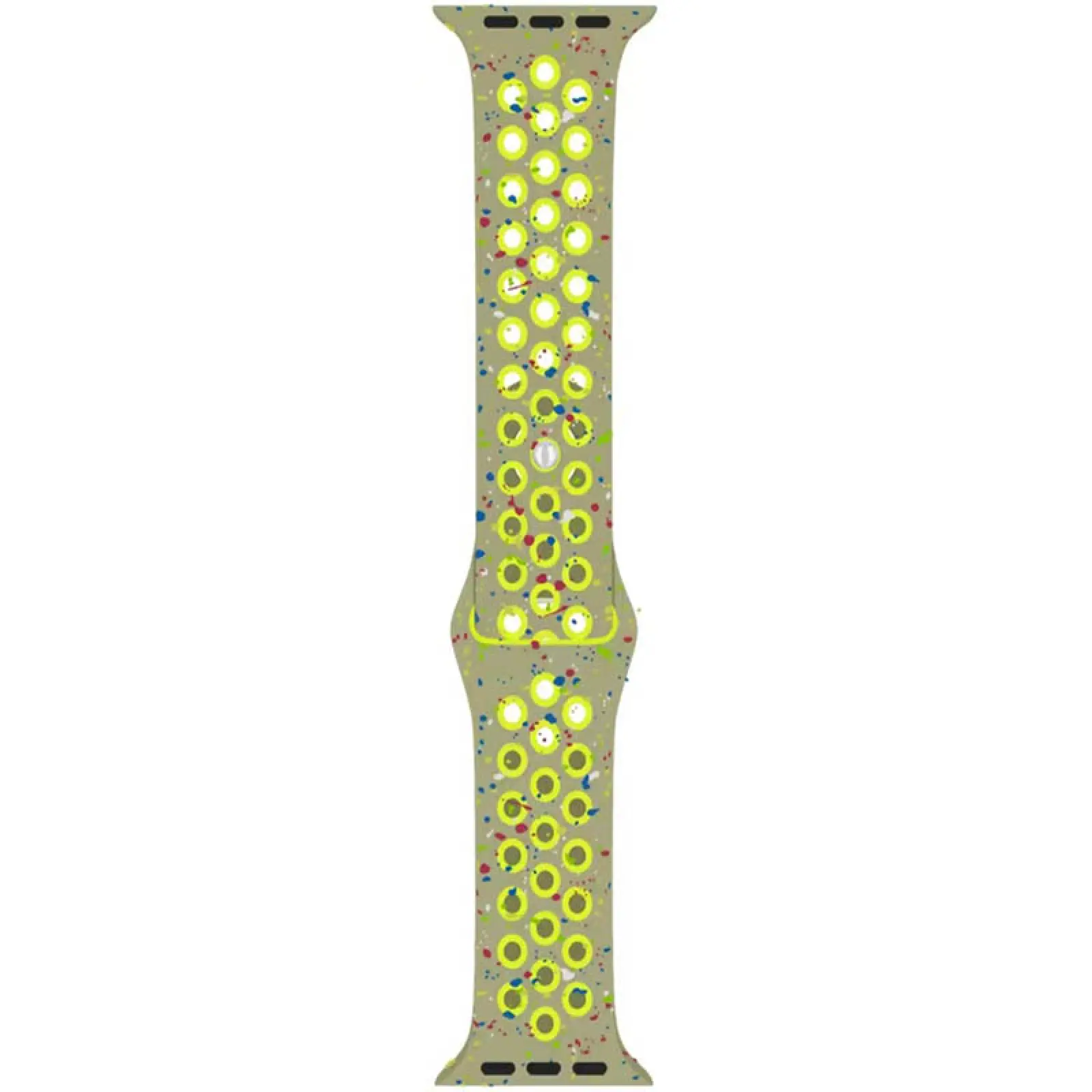 Уценка Ремешок Nike Sport Band для Apple Watch 38/40/41/42mm(ser.10), Вскрытая упаковка / Volt Splash, Силикон (TPU), купить оптом с доставкой