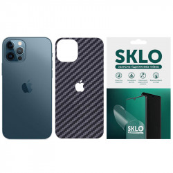 Захисна плівка SKLO Back (тил+лого) Carbon для Apple iPhone 11 (6.1")