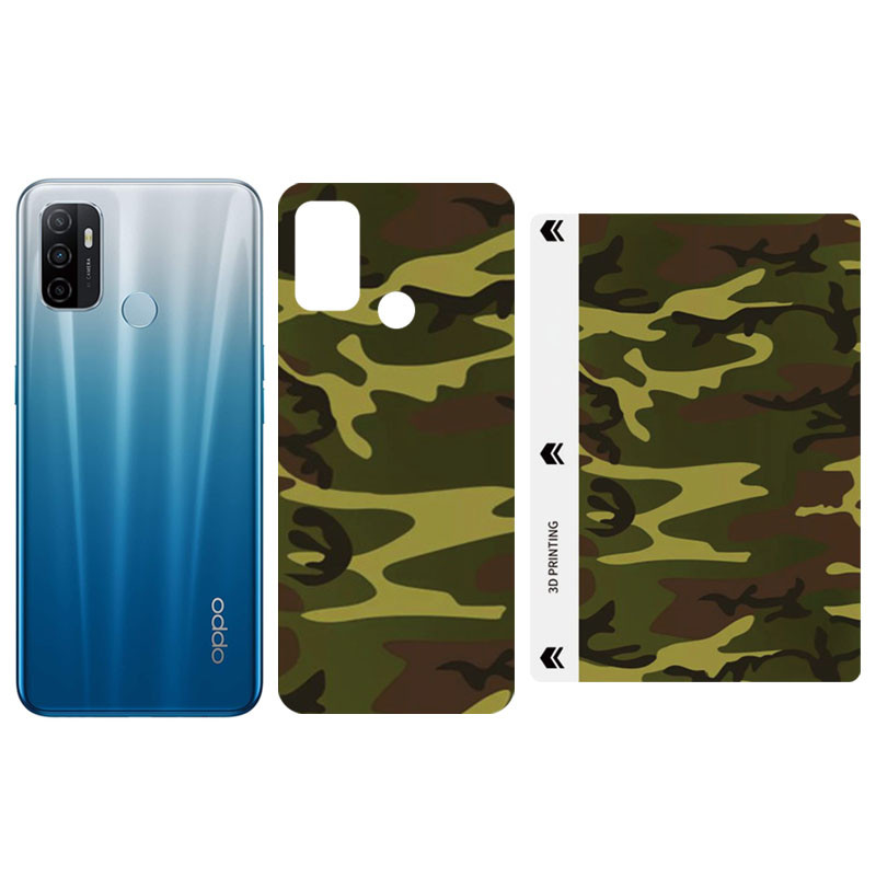 Защитная пленка SKLO Back (тыл) Camo (тех.пак) для Oppo Reno 5 Lite, Коричневый / Army Brown, Бронированная пленка, купить оптом с доставкой