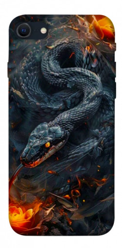 Чехол itsPrint Black snake для Apple iPhone SE (2020)