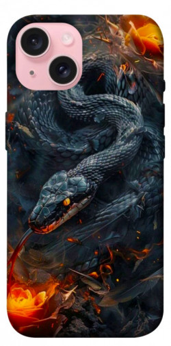 Чехол itsPrint Black snake для Apple iPhone 15 (6.1")