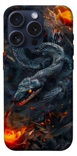 Чехол itsPrint Black snake для Apple iPhone 15 Pro (6.1")