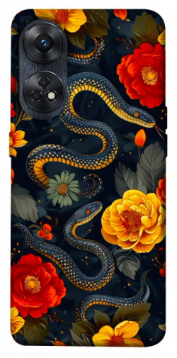 Чехол itsPrint Snake Garden для Oppo Reno 8 T 4G