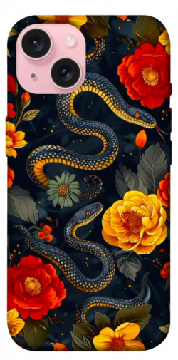 Чехол itsPrint Snake Garden для Apple iPhone 15 (6.1")