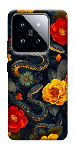 Чехол itsPrint Snake Garden для Xiaomi 14 Pro