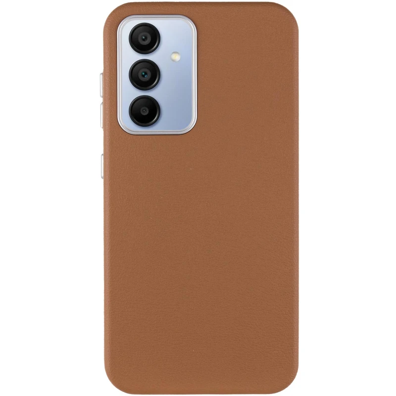 Кожаный чехол Leather Case Metal Buttons для Samsung Galaxy S23 FE, Brown 1, Искусственная кожа, купить оптом с доставкой
