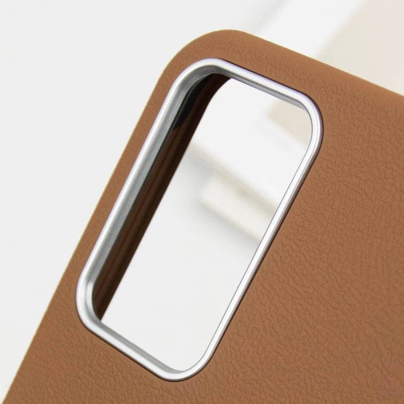 Кожаный чехол Leather Case Metal Buttons для Samsung Galaxy S23 FE, Brown 4, Искусственная кожа, купить оптом с доставкой
