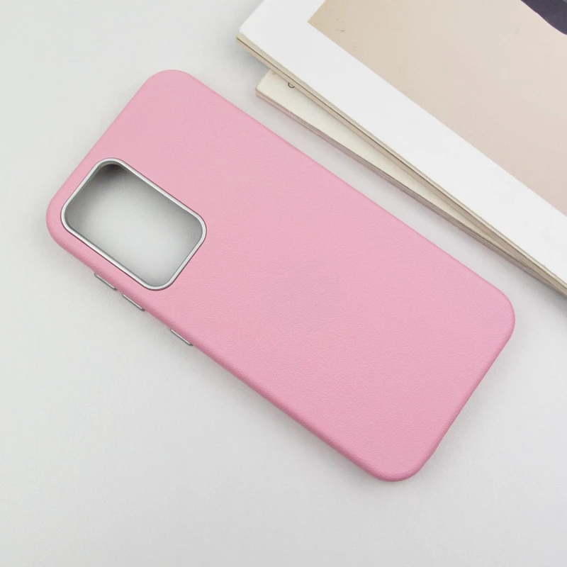 Кожаный чехол Leather Case Metal Buttons для Samsung Galaxy S23 FE, Light Pink 2, Искусственная кожа, купить оптом с доставкой