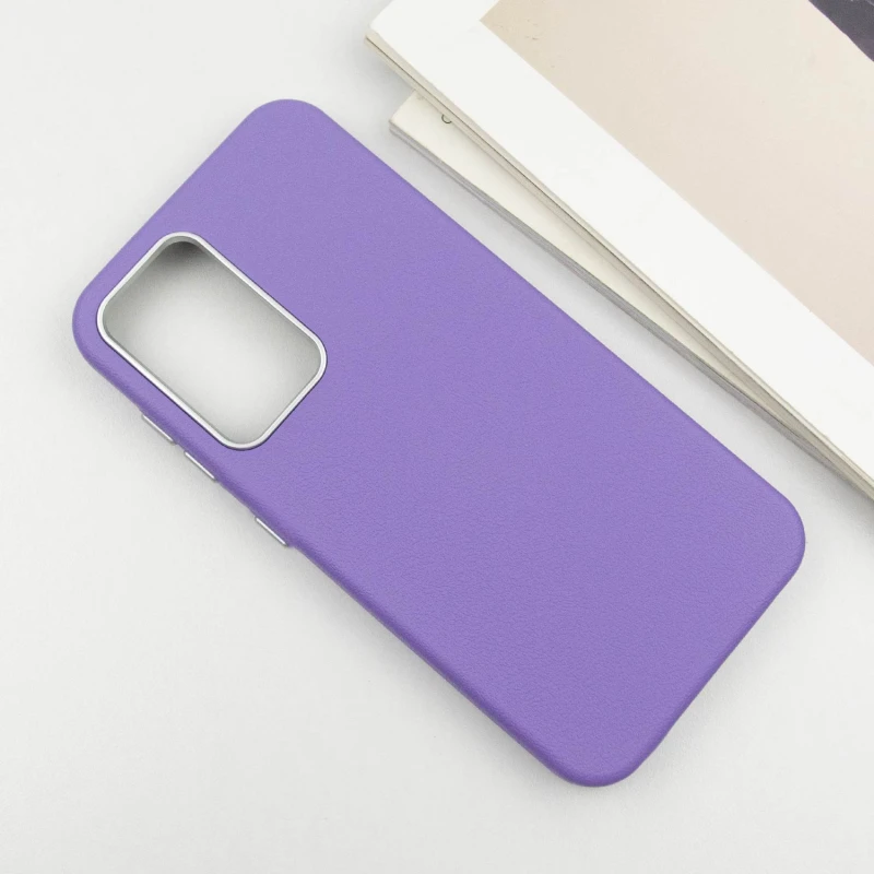 Кожаный чехол Leather Case Metal Buttons для Samsung Galaxy S23 FE, Light Purple 3, Искусственная кожа, купить оптом с доставкой