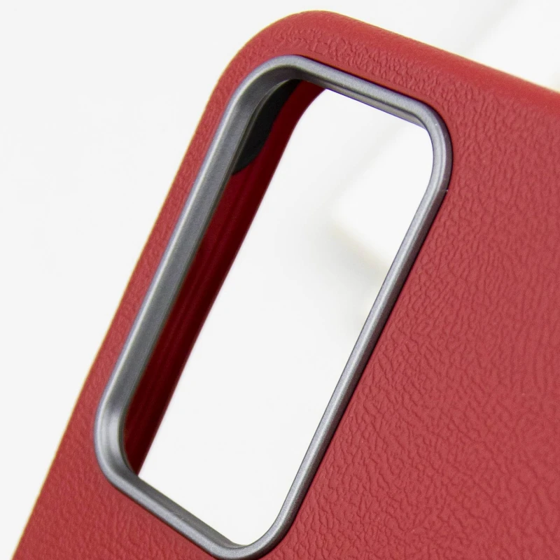 Кожаный чехол Leather Case Metal Buttons для Samsung Galaxy S23 FE, Red 4, Искусственная кожа, купить оптом с доставкой