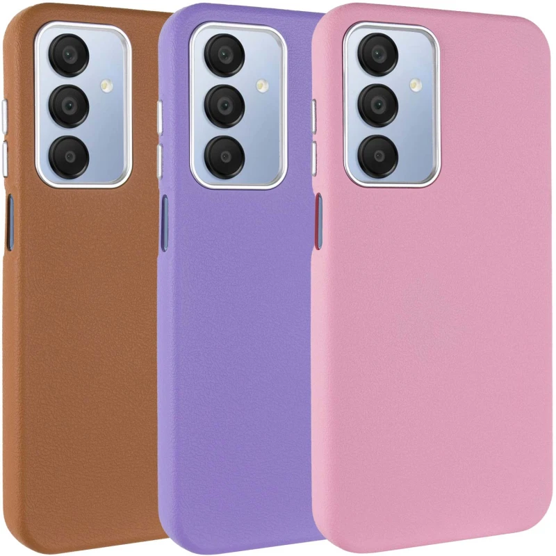 Кожаный чехол Leather Case Metal Buttons для Samsung Galaxy A15 4G/5G / M15 5G, Искусственная кожа, купить оптом с доставкой