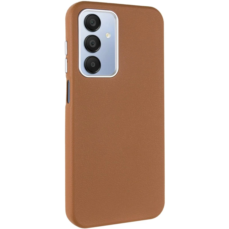 Кожаный чехол Leather Case Metal Buttons для Samsung Galaxy A15 4G/5G / M15 5G, Brown, Искусственная кожа, купить оптом с доставкой