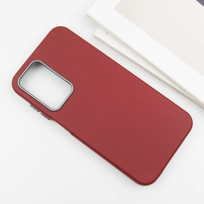 Кожаный чехол Leather Case Metal Buttons для Samsung Galaxy A15 4G/5G / M15 5G, Red 2, Искусственная кожа, купить оптом с доставкой