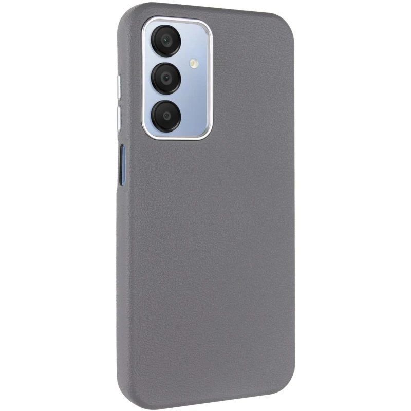 Кожаный чехол Leather Case Metal Buttons для Samsung Galaxy A15 4G/5G / M15 5G, Titanium Gray, Искусственная кожа, купить оптом с доставкой