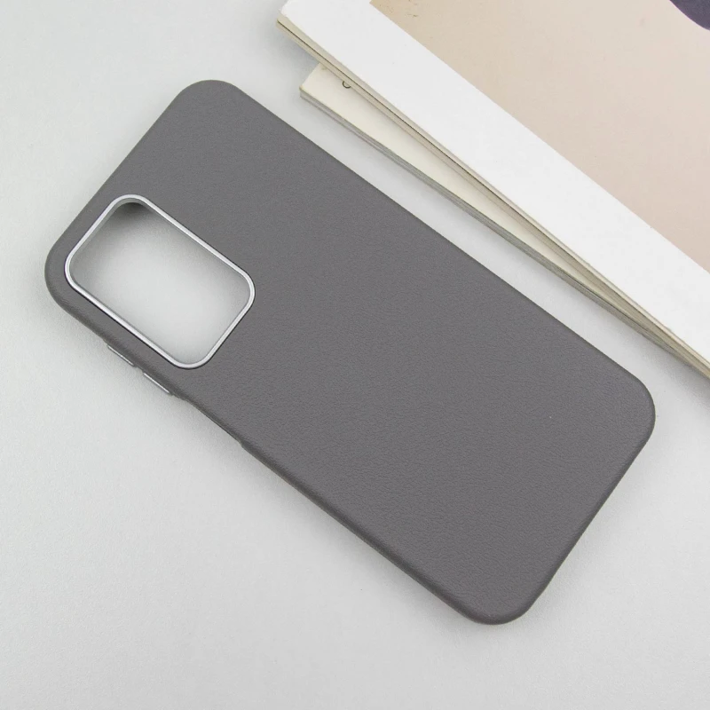 Кожаный чехол Leather Case Metal Buttons для Samsung Galaxy A15 4G/5G / M15 5G, Titanium Gray 2, Искусственная кожа, купить оптом с доставкой